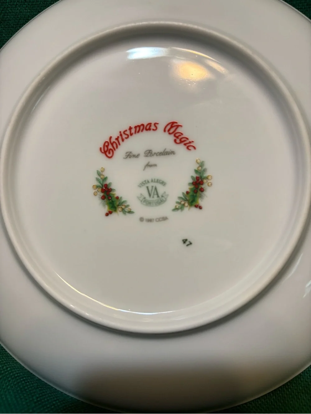 Vista Alegre Cup and Saucer with Holiday Horse Pulling Gifts Motif